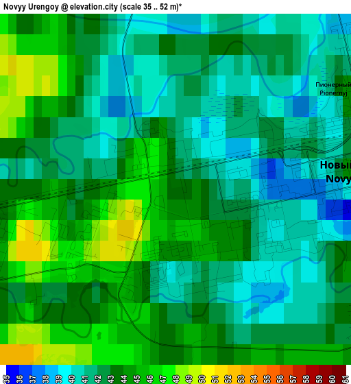 Novyy Urengoy elevation map