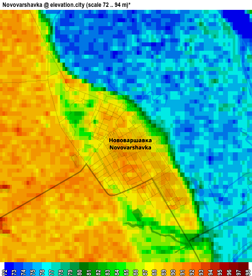 Novovarshavka elevation map