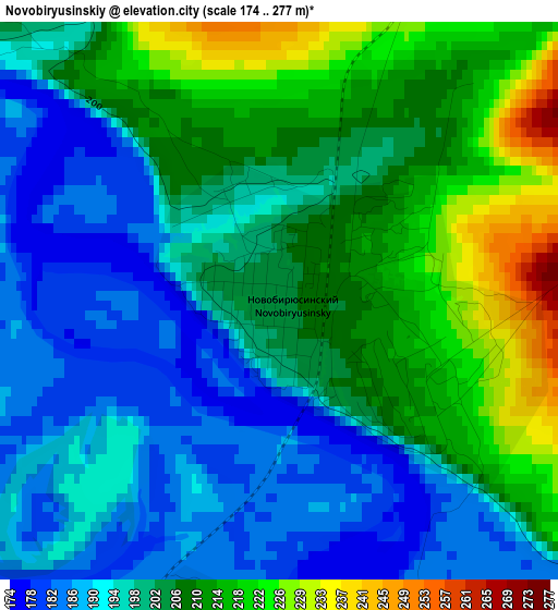 Novobiryusinskiy elevation map