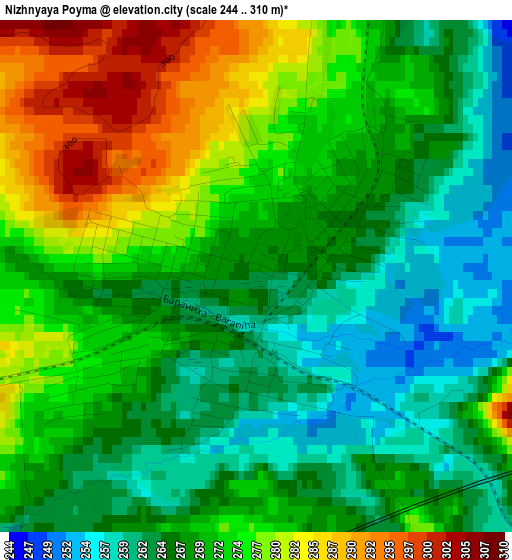 Nizhnyaya Poyma elevation map