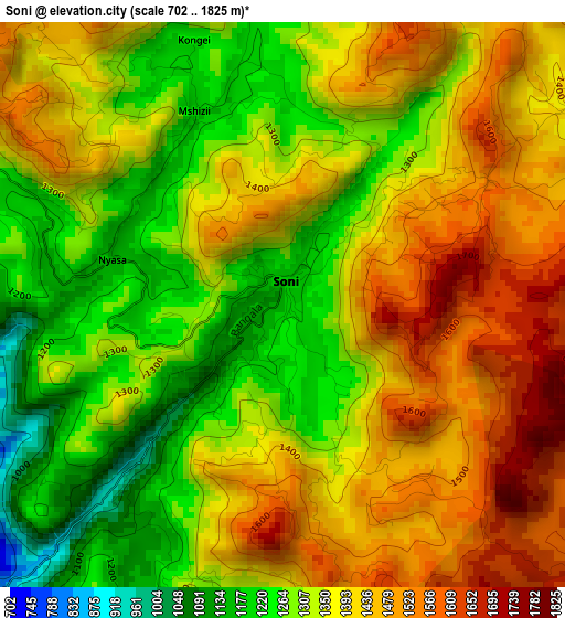 Soni elevation map