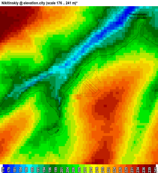 Nikitinskiy elevation map