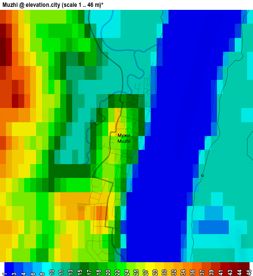 Muzhi elevation map