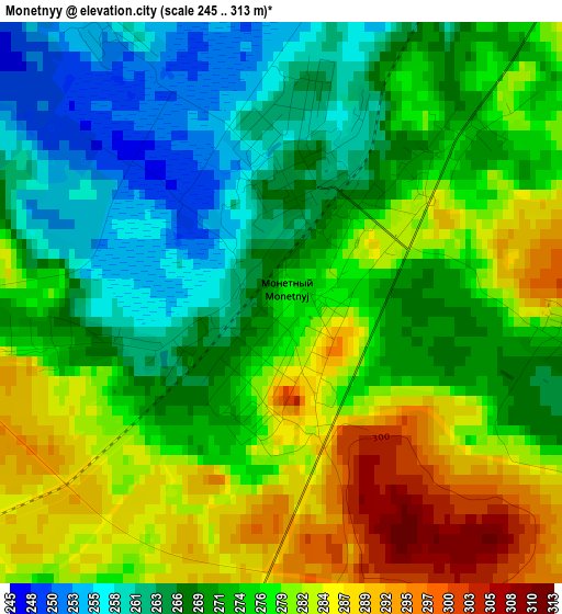 Monetnyy elevation map