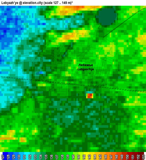 Lebyazh’ye elevation map