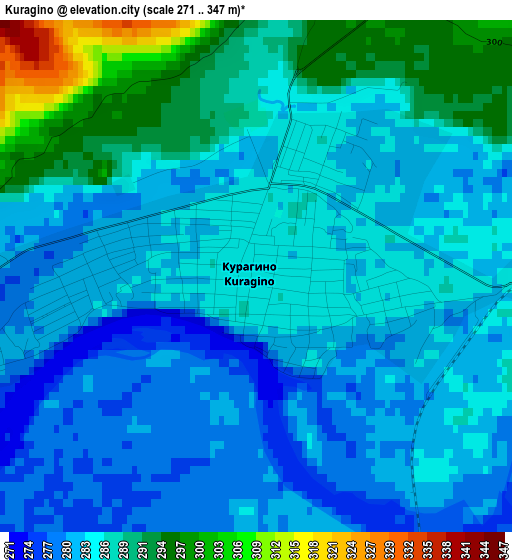 Kuragino elevation map