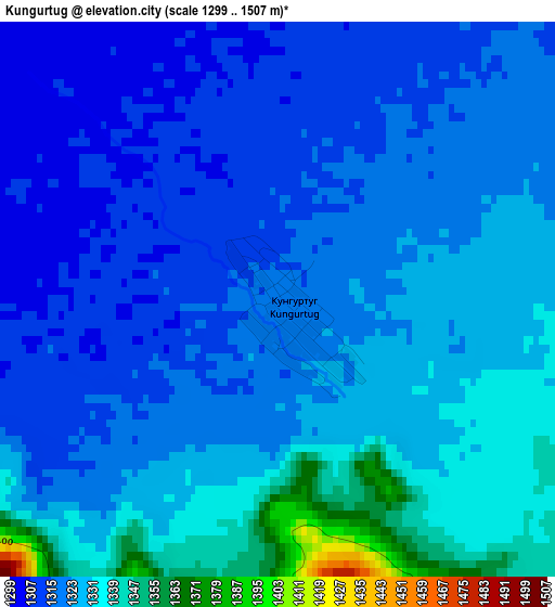 Kungurtug elevation map