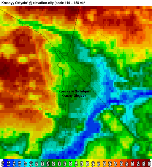 Krasnyy Oktyabr’ elevation map