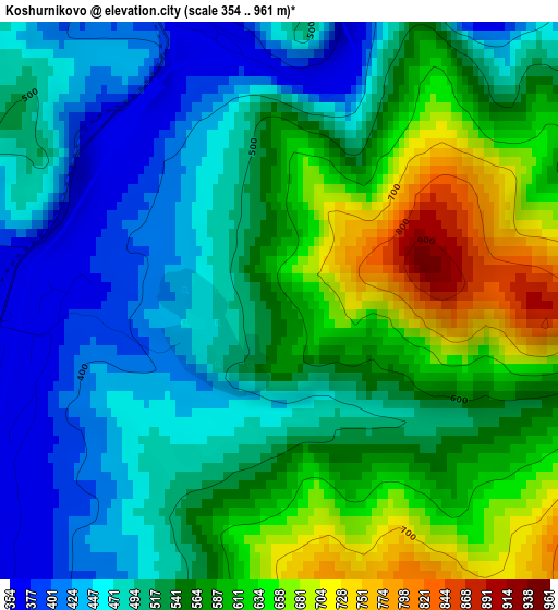 Koshurnikovo elevation map