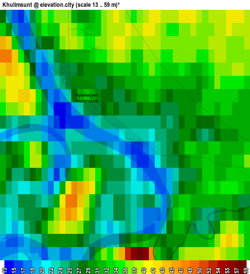 Khulimsunt elevation map