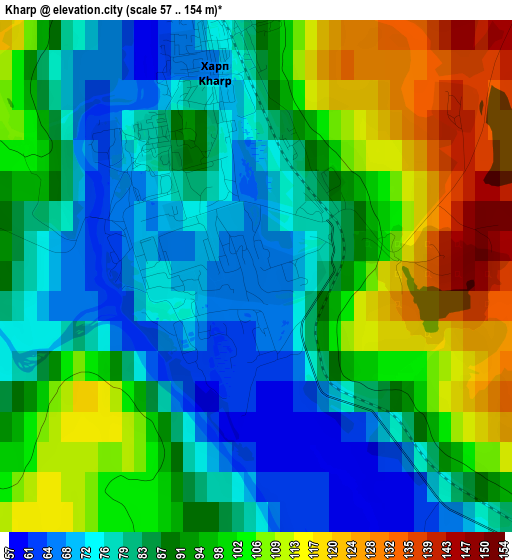 Kharp elevation map