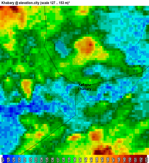 Khabary elevation map