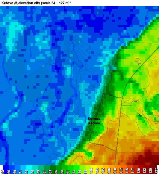 Ketovo elevation map