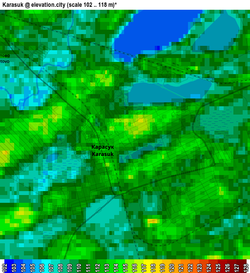 Karasuk elevation map