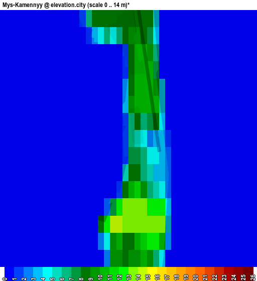 Mys-Kamennyy elevation map