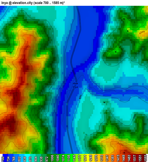 Inya elevation map