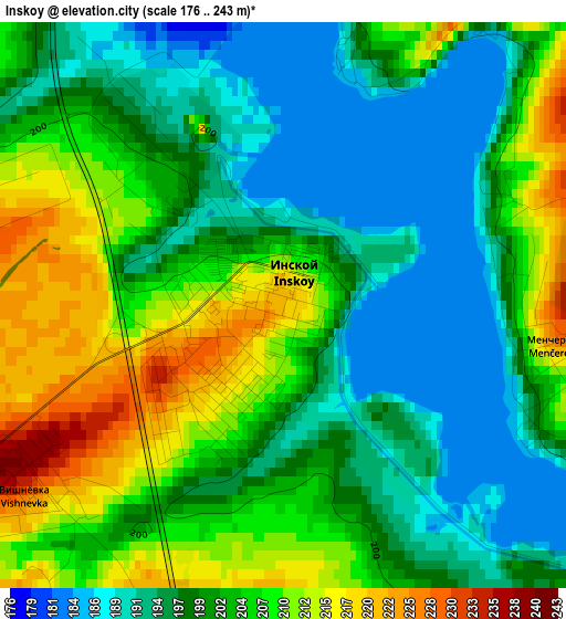 Inskoy elevation map