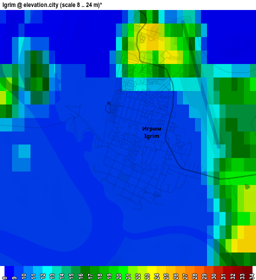 Igrim elevation map