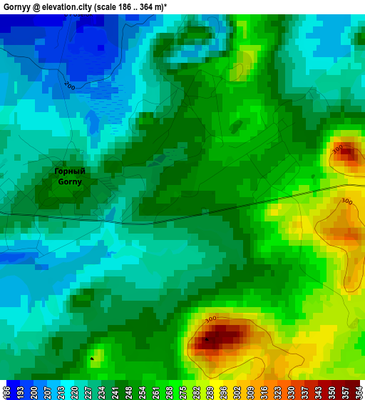 Gornyy elevation map