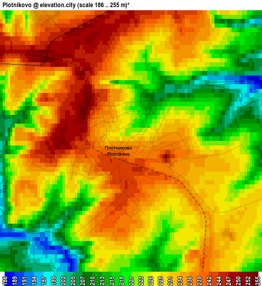 Plotnikovo elevation map