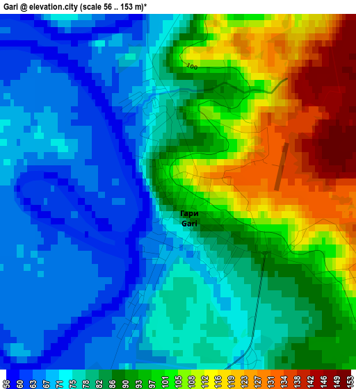 Gari elevation map