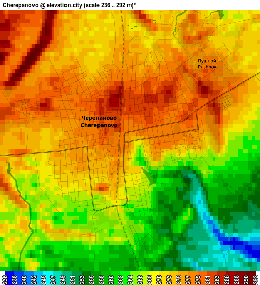 Cherepanovo elevation map