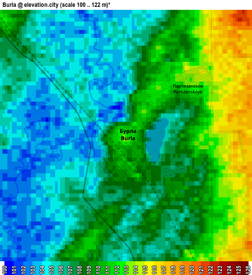 Burla elevation map