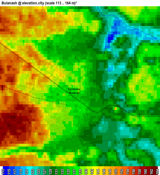 Bulanash elevation map