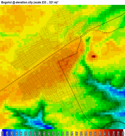 Bogotol elevation map