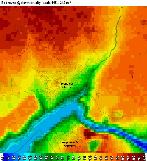 Bobrovka elevation map