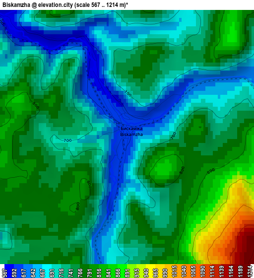 Biskamzha elevation map