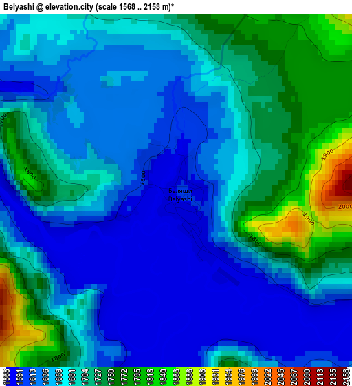 Belyashi elevation map