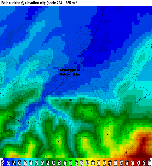 Belokurikha elevation map