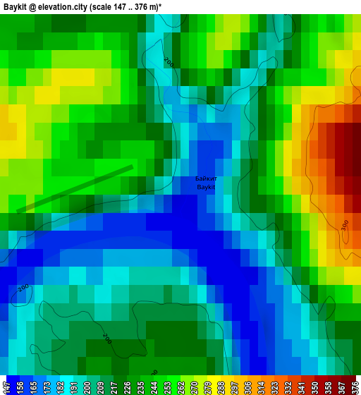 Baykit elevation map