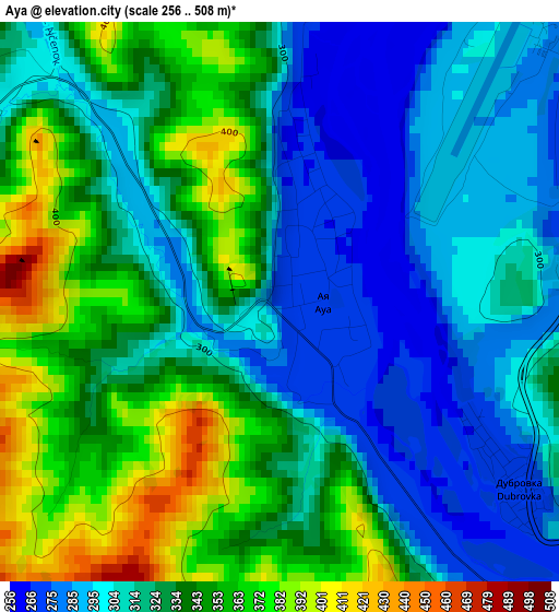 Aya elevation map