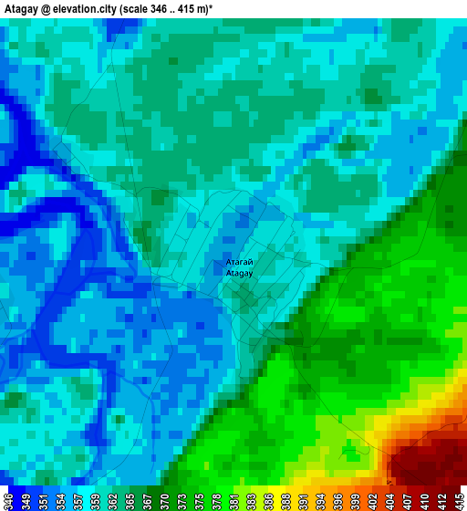 Atagay elevation map