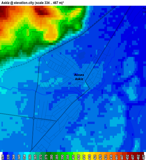 Askiz elevation map