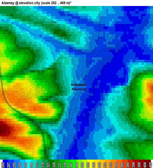 Alzamay elevation map