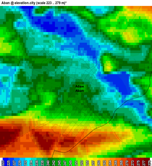 Aban elevation map