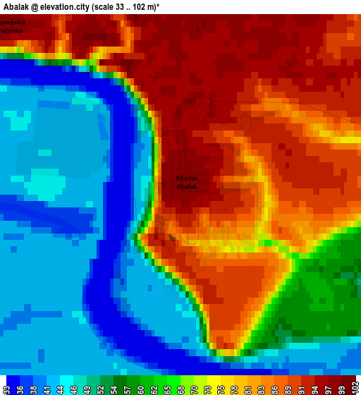 Abalak elevation map