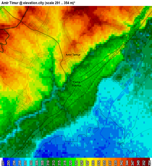 Amir Timur elevation map