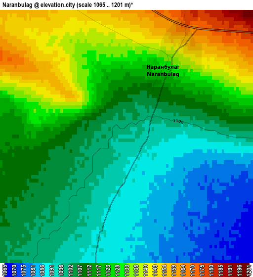 Naranbulag elevation map