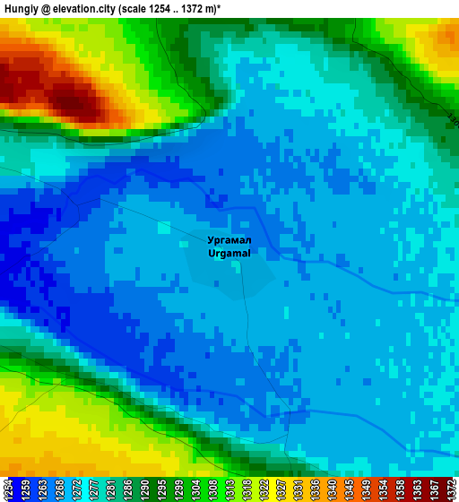 Hungiy elevation map