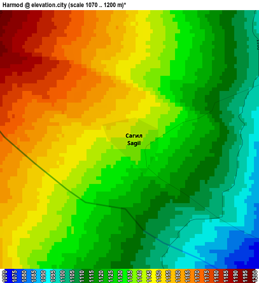 Harmod elevation map