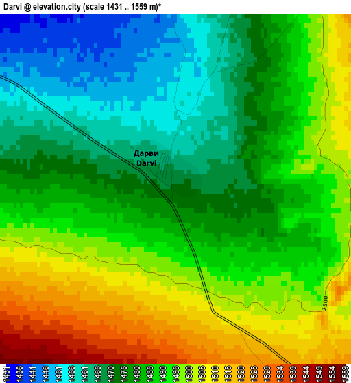 Darvi elevation map