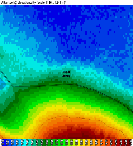 Altanteel elevation map