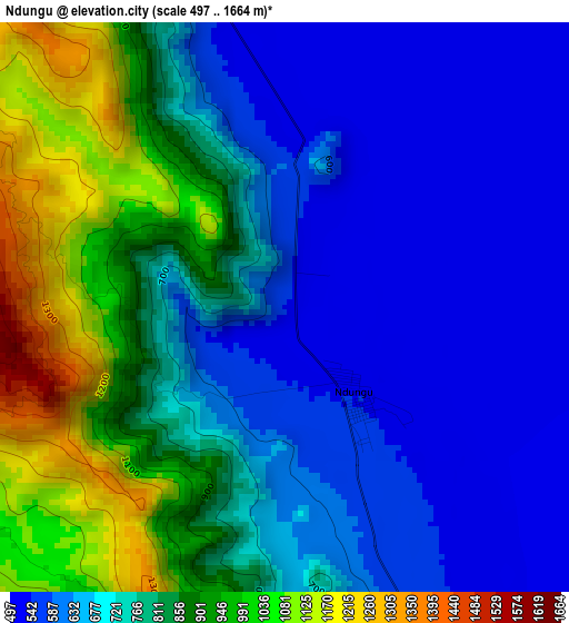 Ndungu elevation map