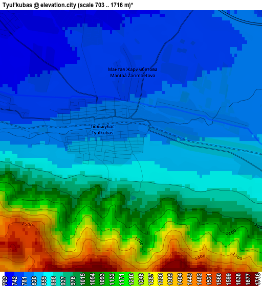 Tyul’kubas elevation map