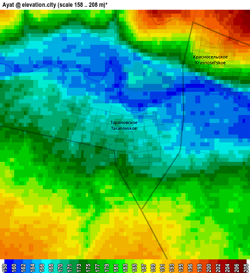 Ayat elevation map