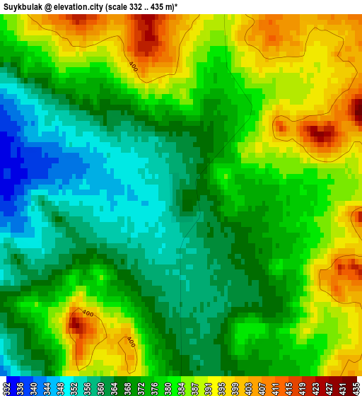 Suykbulak elevation map